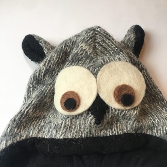 Kids 100% Wool Owl Hat - Picture 3 of 6